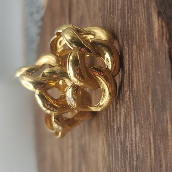 E297 high end fashion estate buckle hoops earrings - Picture 2 of 2